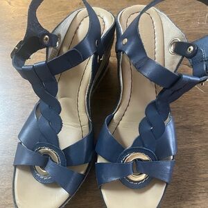 Andre Assous wedges
Size 8
Blue and cream color